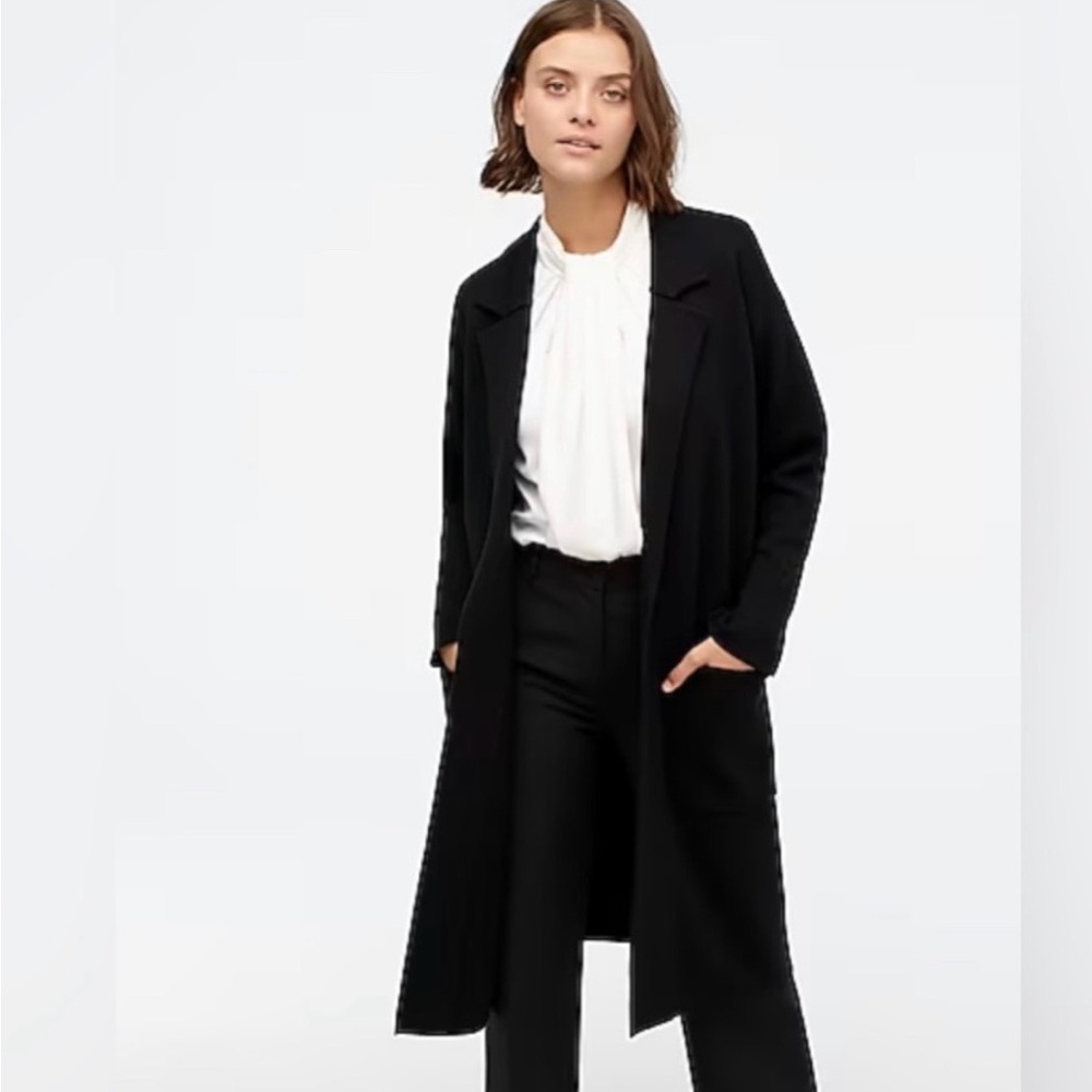 NWT J Crew Ella Open Front Long Sweater Cardigan - Size Small